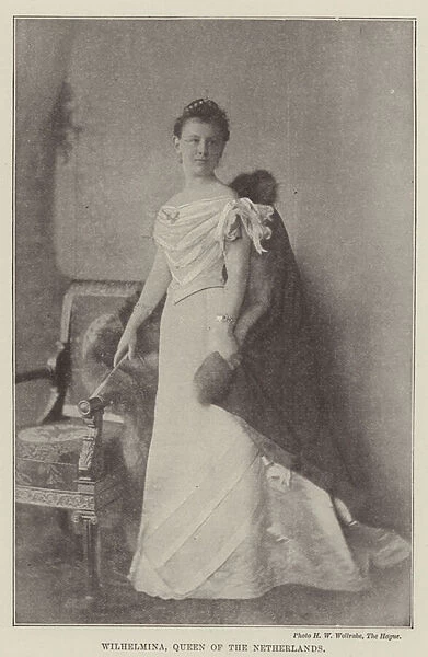 Wilhelmina, Queen of the Netherlands (b  /  w photo)