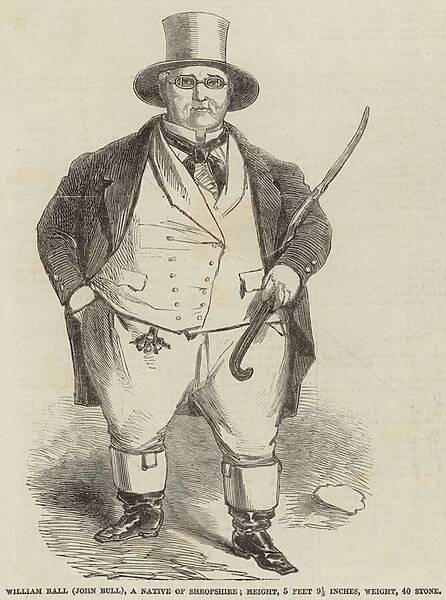 William Ball (John Bull), a Native of Shropshire (engraving)