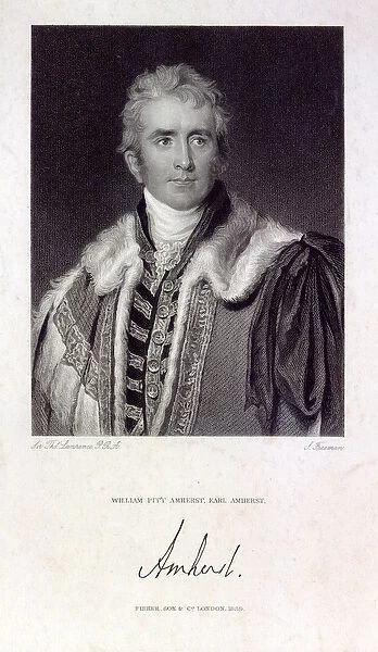 William Pitt Amherst, Earl Amherst of Arracan (1773-1857)