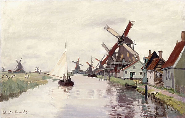 Windmill in Holland, 1871 (oil on canvas)