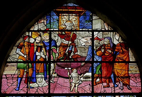 Window depicting St Denis before the proconsul Fescennius, detail of 2921672