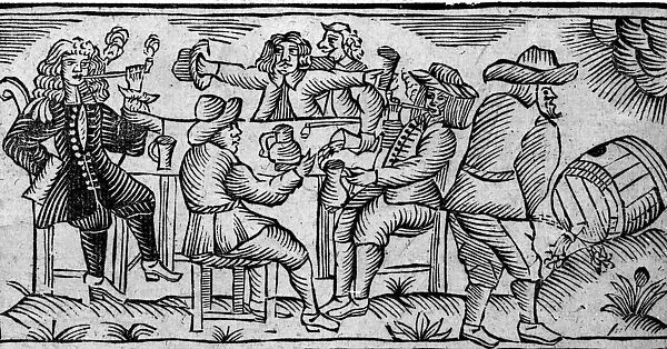 The Wine-Coopers Delight, from A book of Roxburghe Ballads (woodcut) (b  /  w