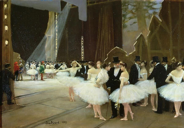 In the Wings at the Opera House, 1889 (oil on canvas)