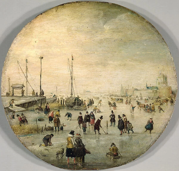 Winter Landscape (oil on panel)