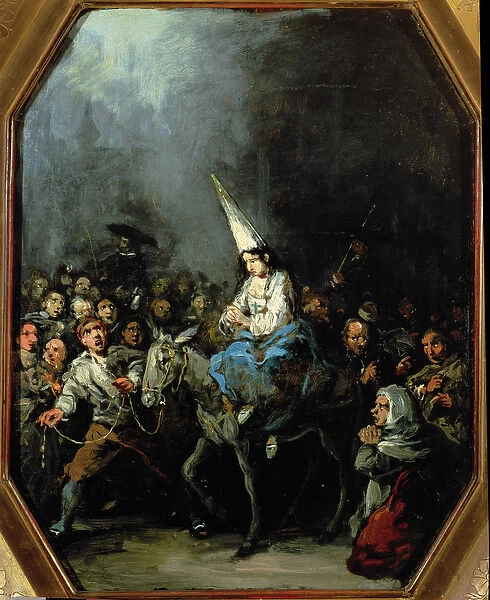 A Woman Damned by The Inquisition (oil on canvas)