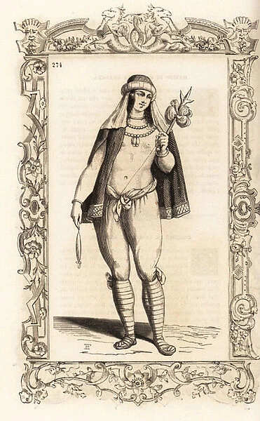Woman of the Island of Grenada, 16th century. 1859-1860 (engraving)