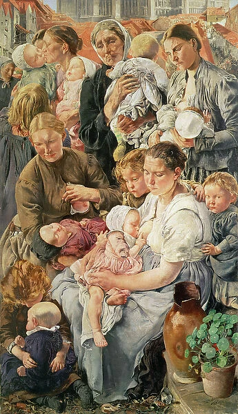 The Women, right panel from The Ages of the Worker, 1895 (oil on canvas)