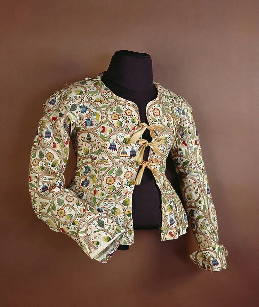 Womens embroidered jacket, known in the 17th century as a waistcoat