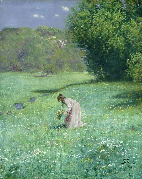 Woodland Meadow, 1876 (oil on panel)