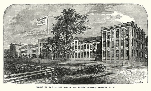 Works of the Clipper Mower and Reaper Company, Yonkers, New York (engraving)