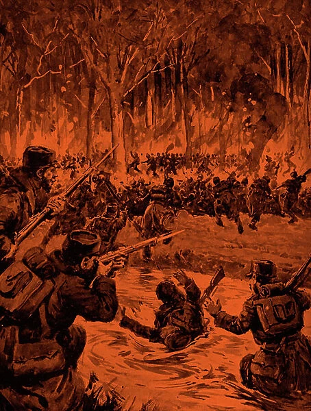 World War I- French attack in the Argonne forest