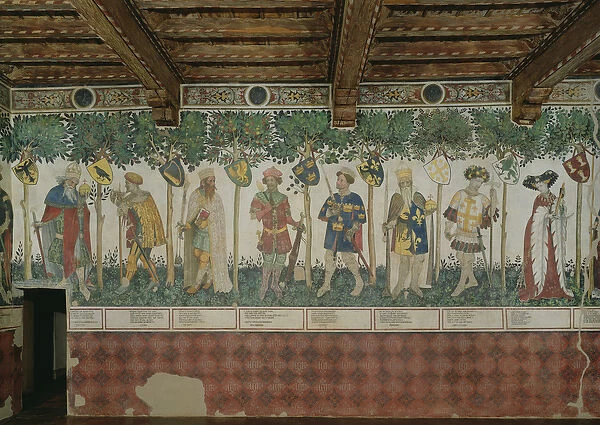 The Nine Worthies and the Nine Worthy Women, detail of Julius Caesar, Joshua, King David