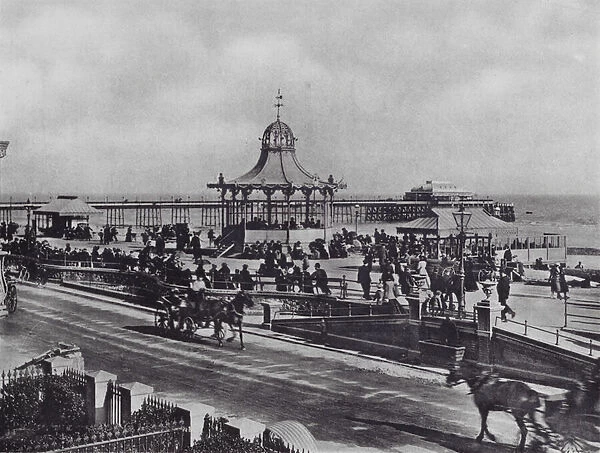 Worthing: Parade and Bandstand (b  /  w photo)