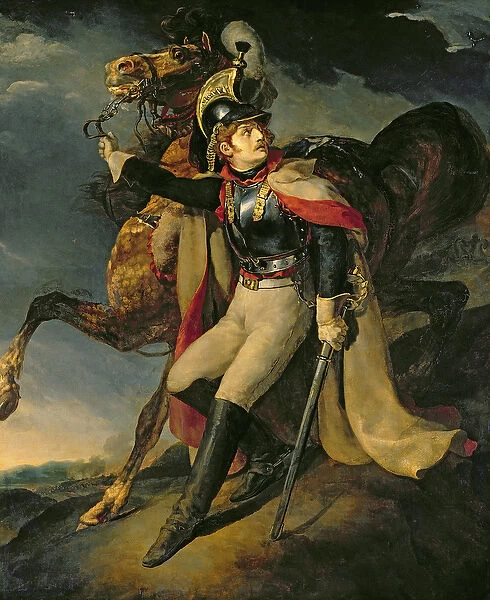 The Wounded Cuirassier, 1814 (oil on canvas)