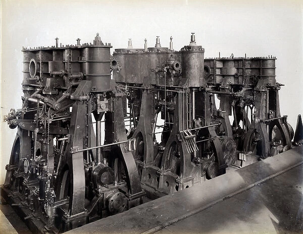 Yard no. 647, Baikal. Showing the main engines for the ice breaking train ferry steamer
