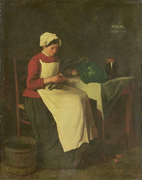 The Young Housewife (oil on canvas)