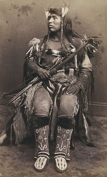 Young Indian in traditional clothing, 1870 (print on double-weight paper)