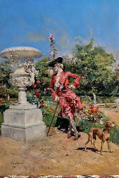 Young Marquis at Versailles, detail, 1876 (oil on panel)