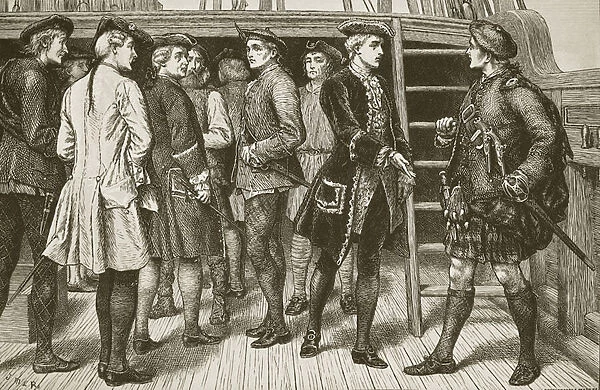 The Young Pretender and the Highland Chiefs on board the Doutelle