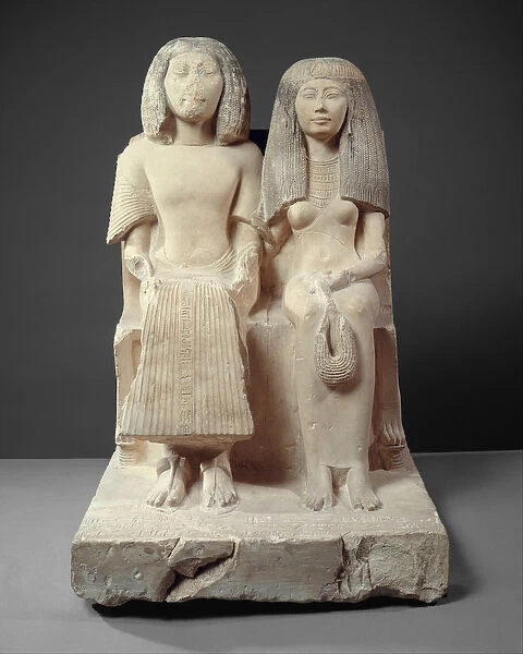 Yuny and His Wife Renenutet, c. 1280 BC (painted limestone)