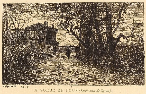 Adolphe Appian (French, 1818 - 1898), A Gorge de Loup, 1863, etching