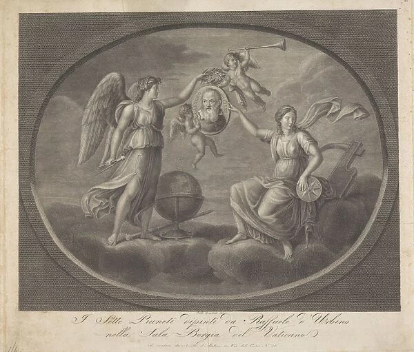 Allegory Galileo Galilei Sette Pianeti dipinti da Raffaele d Urbino nella