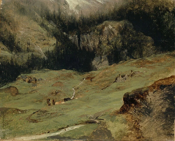 Alp Rosenlaui 1850-1855 oil paper canvas 27. 3 x 33. 3 cm