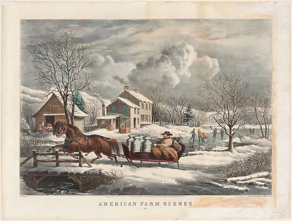 American Farm Scenes Winter 1853 Nathaniel Currier