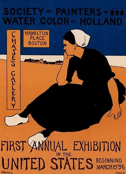 American poster for Exposition de la Societe des Peintres Aquarellistes de Hollande