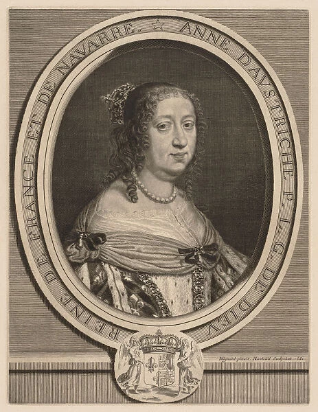Anne Austria Queen France 1660 Robert Nanteuil