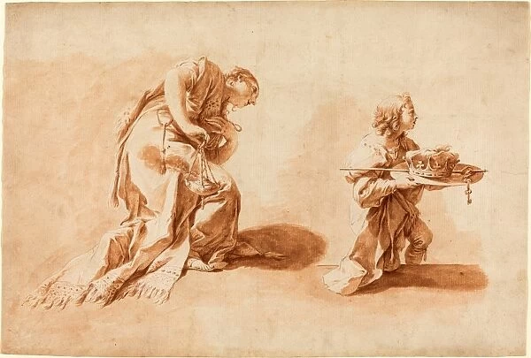 Anton Kern after Giovanni Battista Pittoni (Bohemian, 1709 - 1747), A Kneeling Woman