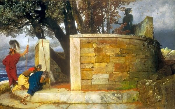 Arnold Baocklin, Swiss (1827-1901), The Sanctuary of Hercules, 1884, oil on wood