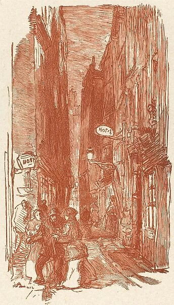 Auguste Lepa┼íre, Rue Saint-Severin, French, 1849 - 1918, published 1901, wood engraving