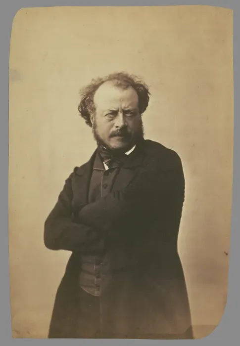 Framed Print : A[uguste] Preault portrait Print