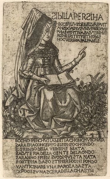 after Baccio Baldini, Persian Sibyl, early 15th century, engraving