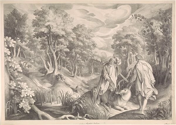 Balaam and the angel, Nicolaes de Bruyn, Gerard Valck, 1641