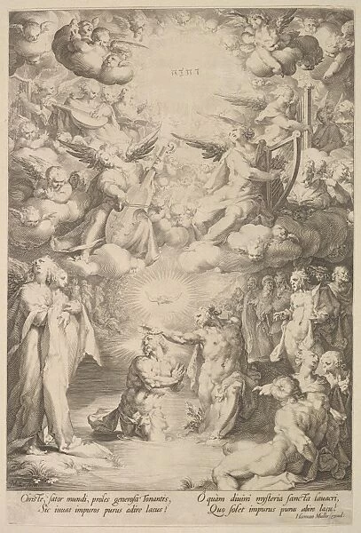 Baptism Christ ca 1600 Engraving third state