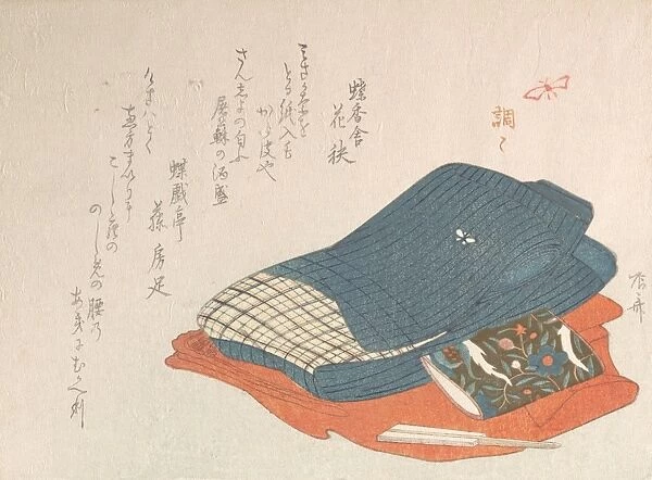 Bed-clothing Edo period 1615-1868 Japan Polychrome woodblock print