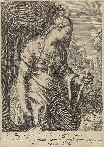 The bleeding woman, Jan Saenredam, Balthasarus Schonaeus, Gerard Valck, 1661-1726