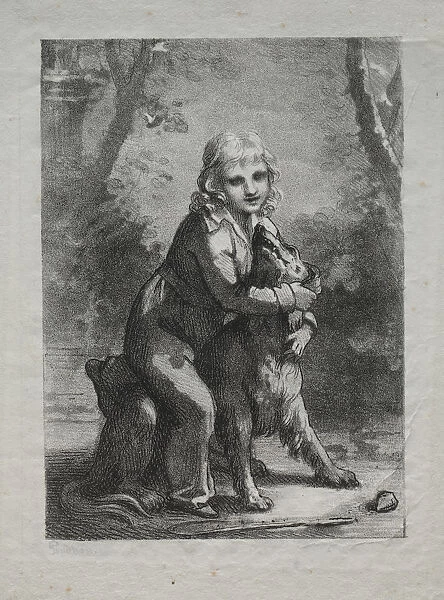 Boy Dog 1822 Pierre-Paul Prud hon French 1758-1823