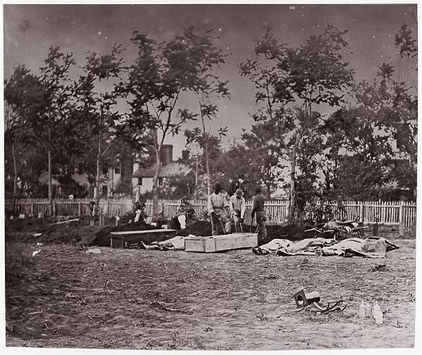 Burial Dead Fredericksburg 1863 Albumen silver print