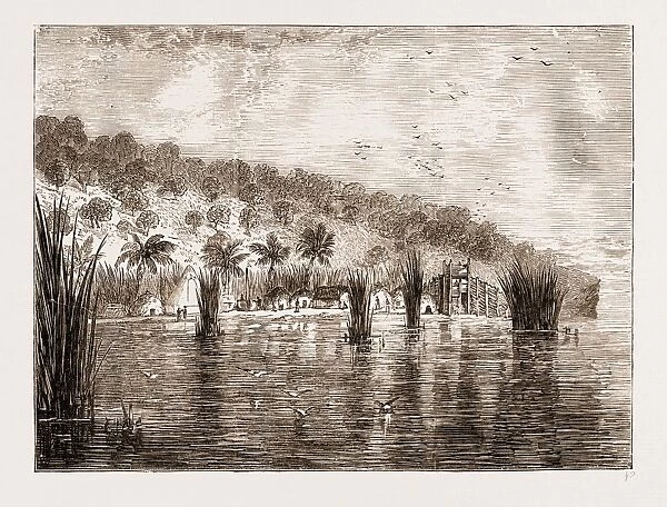 Camp on Lake Tanganyika, Africa, 1876