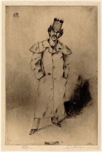 Carlo Pellegrini (Italian, 1839 - 1889), Whistler, drypoint