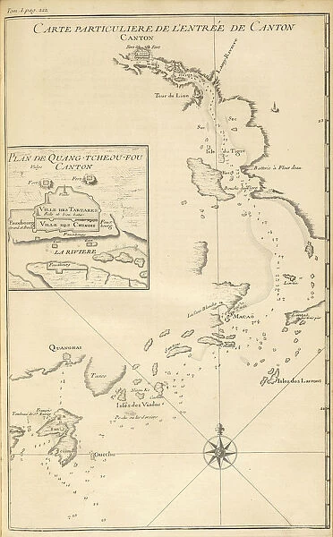 Carte particuliere de l entree Canton Description geographique