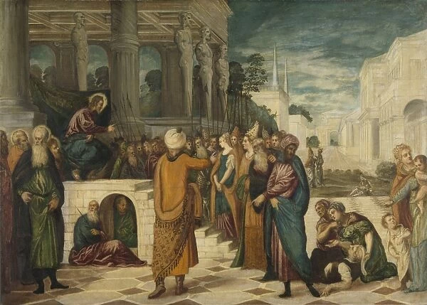 Christ with the Adulterous Woman, Jacopo Tintoretto, 1550 - 1580
