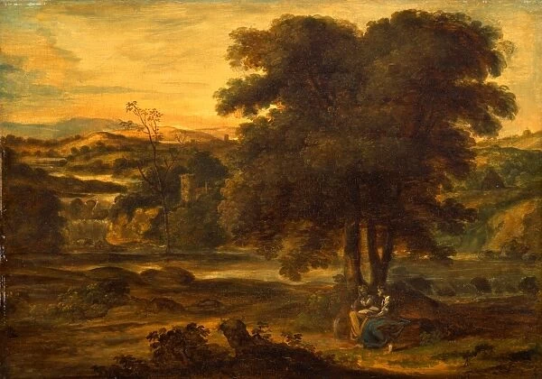 Classical Landscape Signed, lower right: AR, Alexander Runciman, 1736-1785