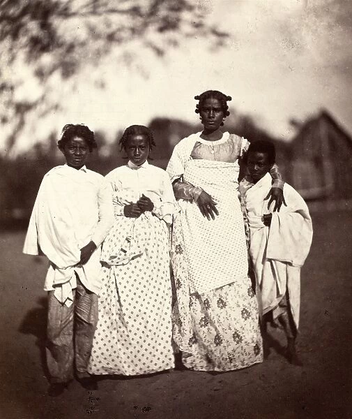 Claude Joseph Da sira Charnay (French, 1828 - 1915), Femme Malgache et Ses Enfants