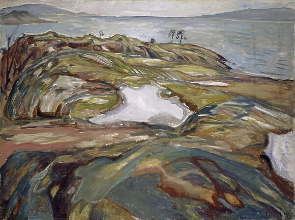 Coastal landscape 1918 oil canvas 120. 9 x 160 cm