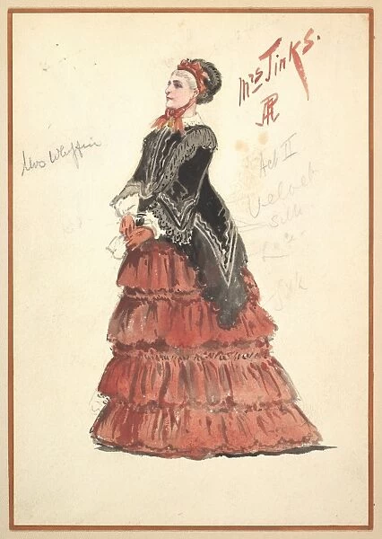 Costume Design Mrs Jinks Act II 1901 Watercolors