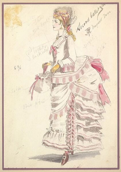Costume Design Second Ballet Girl 1901 Watercolors